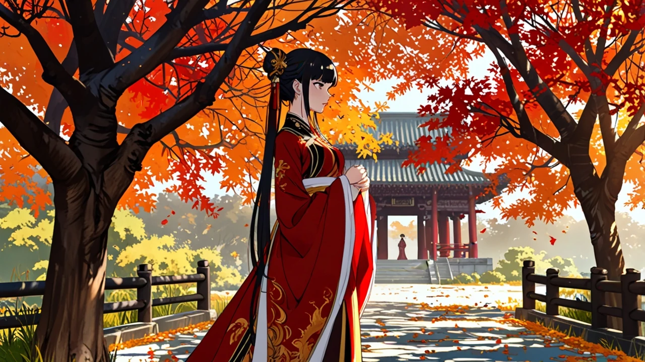 Autumn Temple Maiden jigsaw puzzle