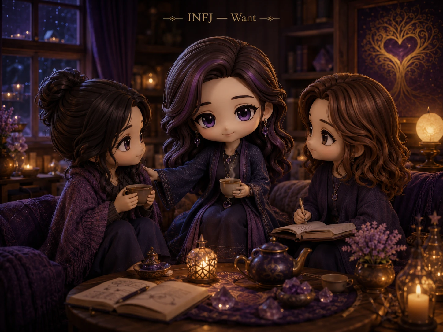 Mystic Teatime Chibis jigsaw puzzle