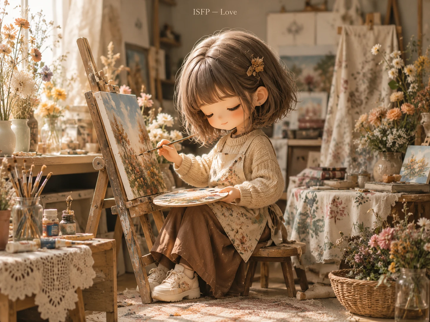 Painter Girl's Studio jigsaw puzzle