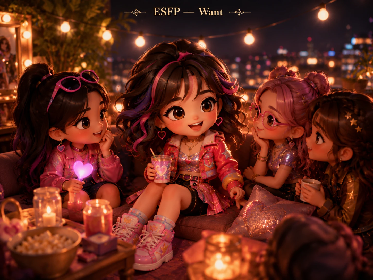 Glitzy Girls Night jigsaw puzzle