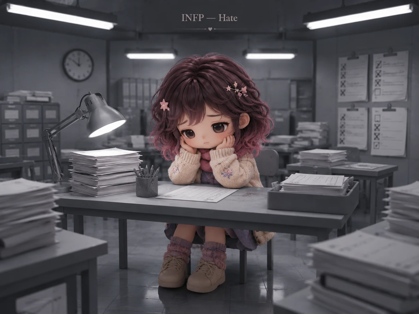 Drowning in Homework Distress jigsaw puzzle