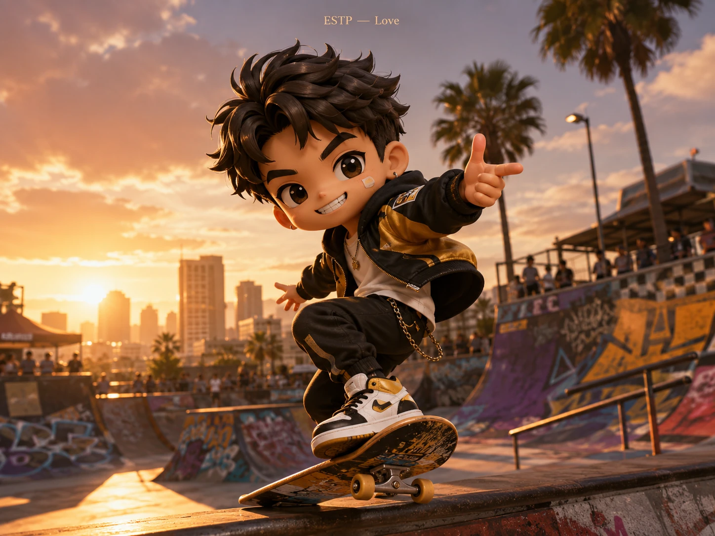 City Skate Sunset Rush jigsaw puzzle