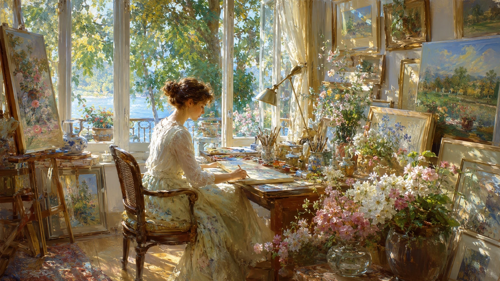 The Artist's Sunlit Studio