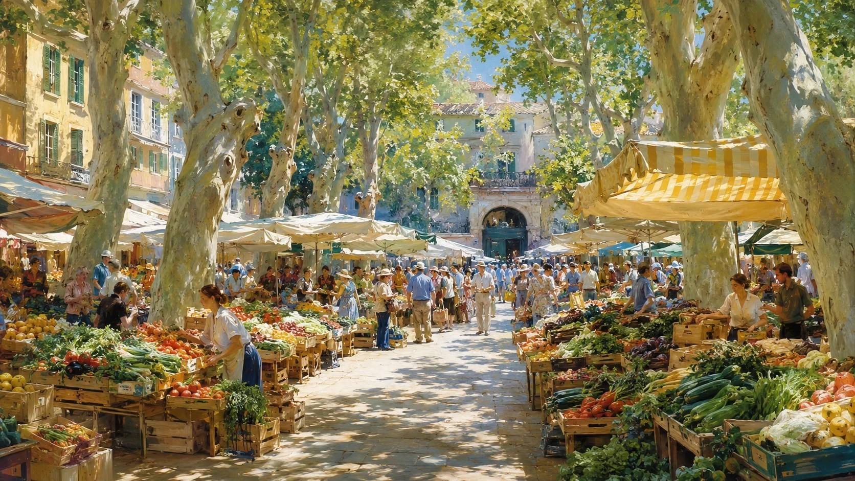 Sunlit Village Market