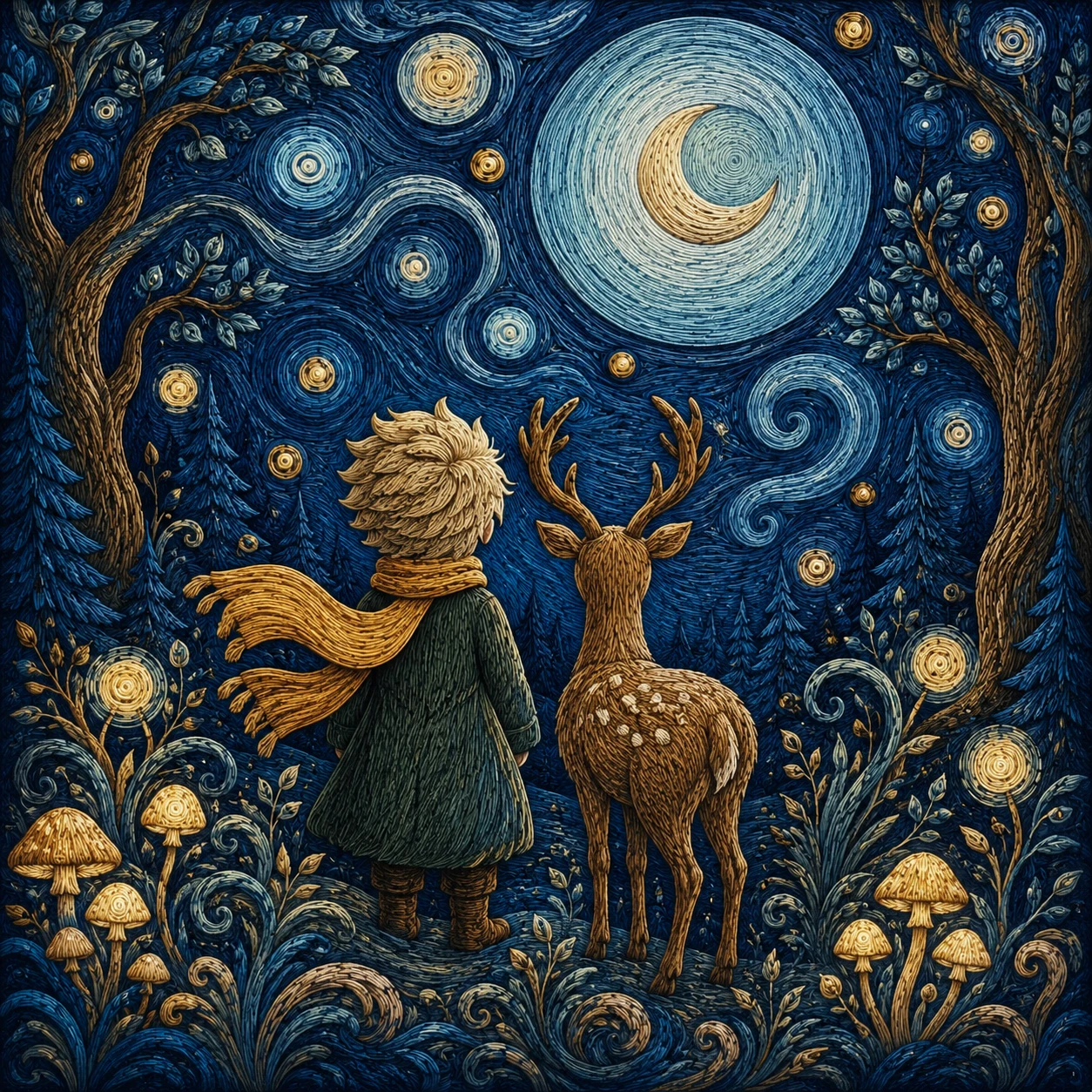 Night Sky Friends jigsaw puzzle