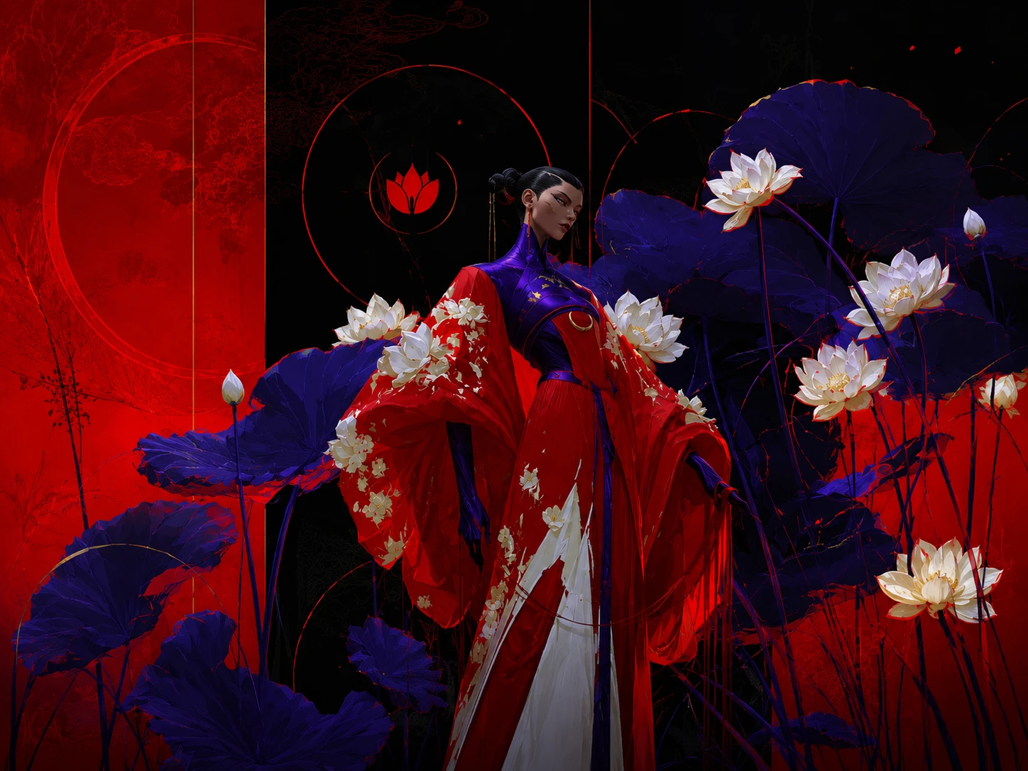 Lotus Empress Red and Purple