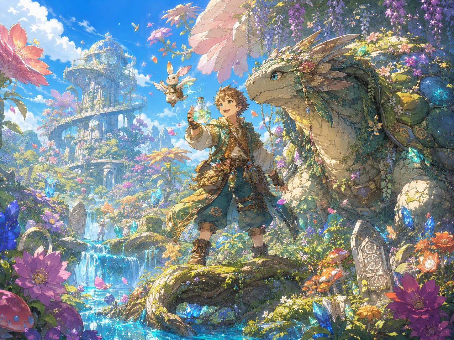 Fantasy Alchemist and Dragon
