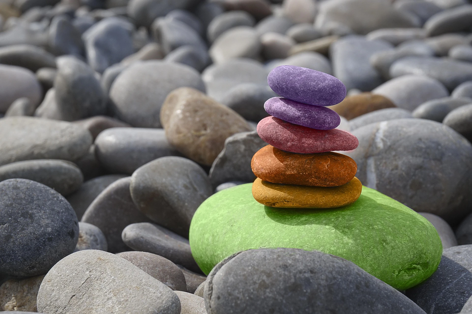 Rainbow Stone Stack jigsaw puzzle