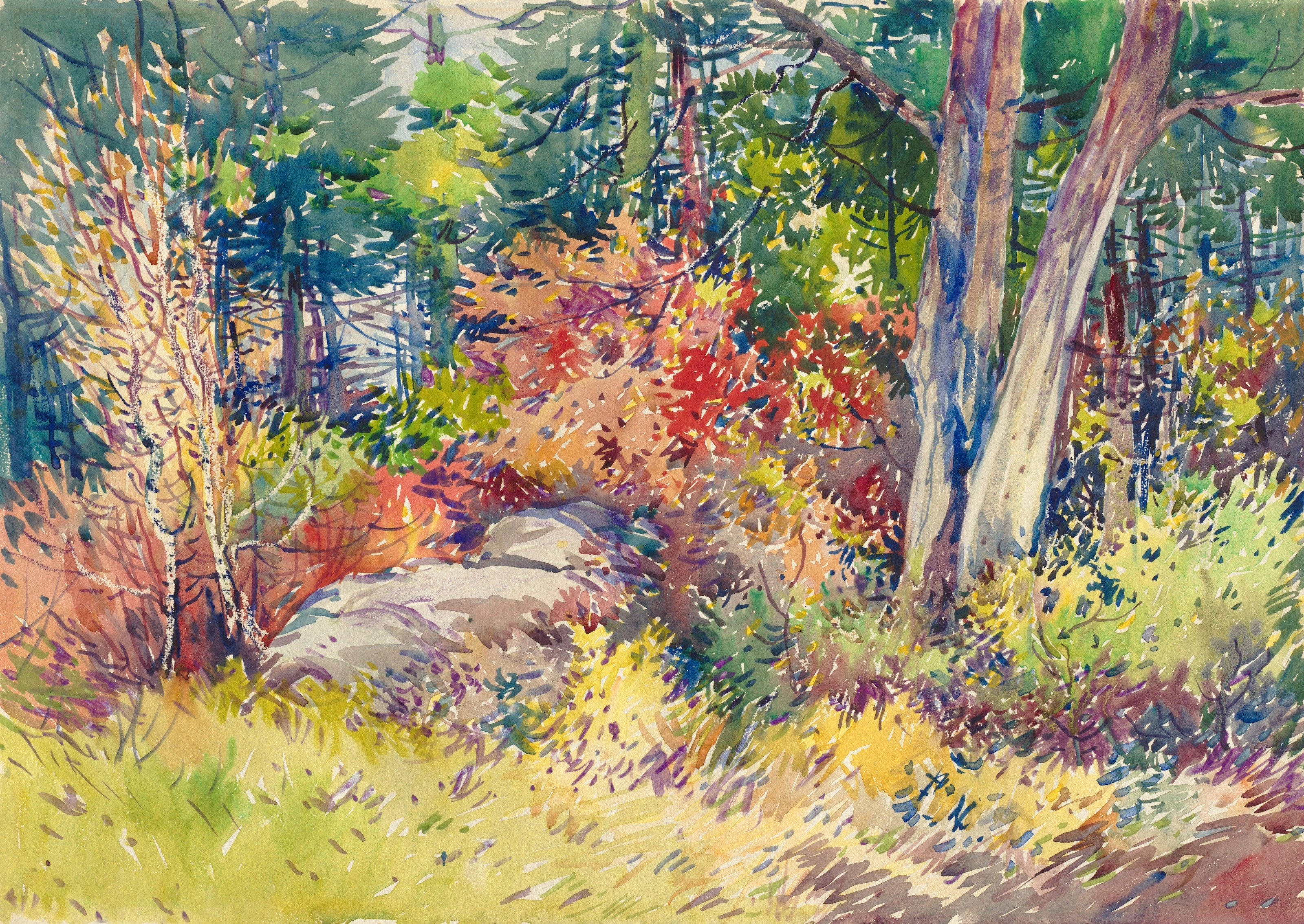 Autumn Woods Painting