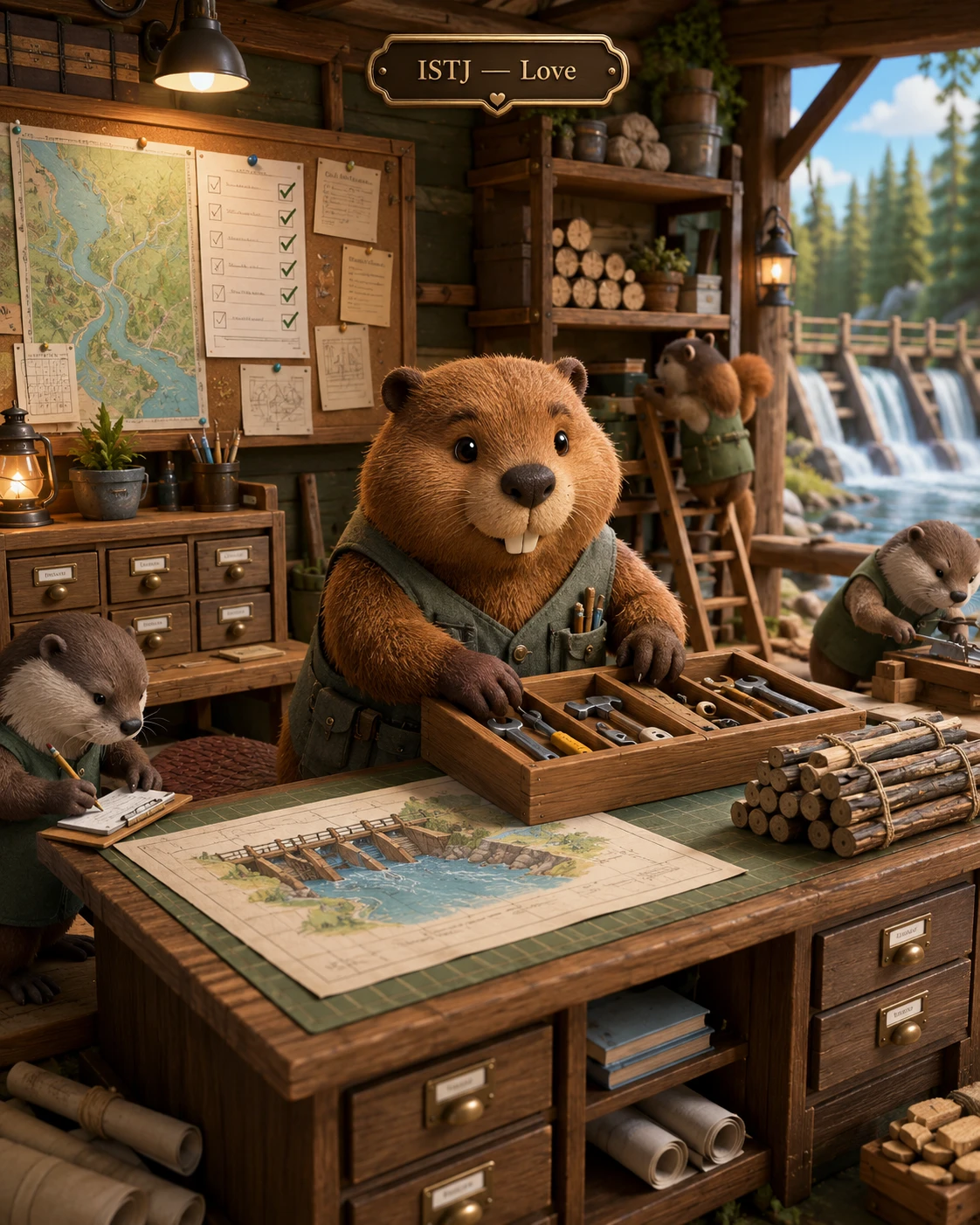 Beavers and Otters Building jigsaw puzzle
