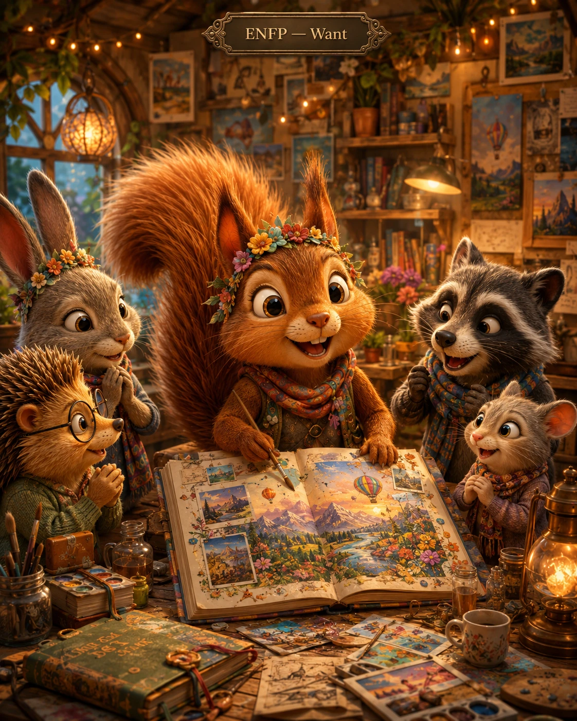 Woodland Friends Art Studio jigsaw puzzle