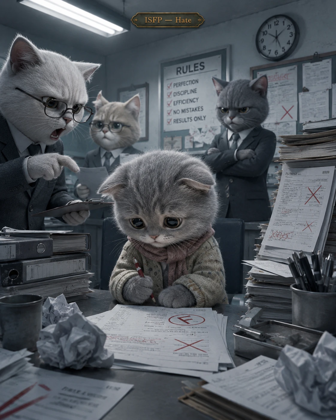 Cat Office Critique jigsaw puzzle