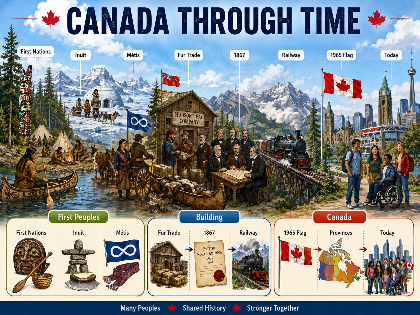 Canadian History Montage jigsaw puzzle
