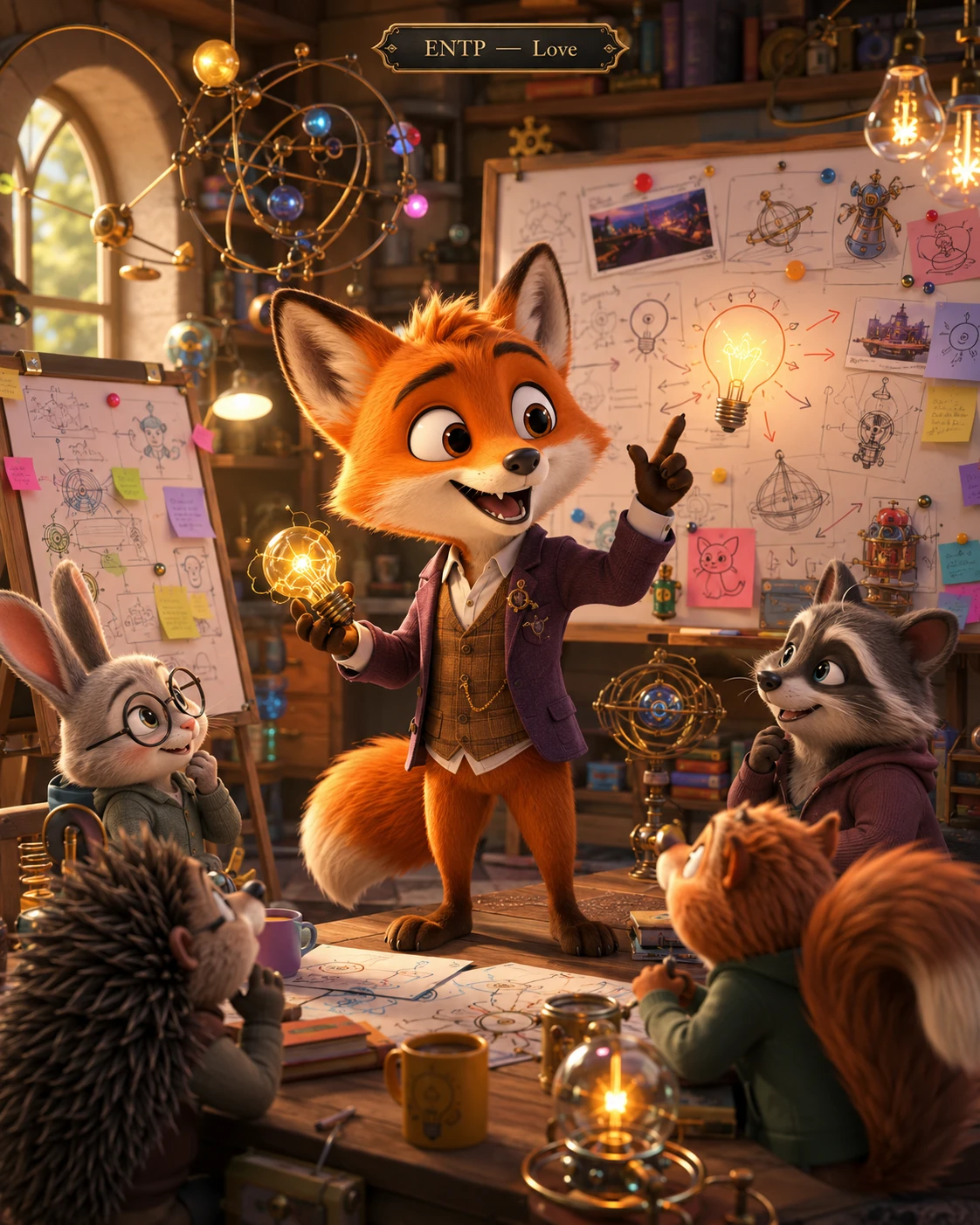 Fox Inventor and Friends jigsaw puzzle