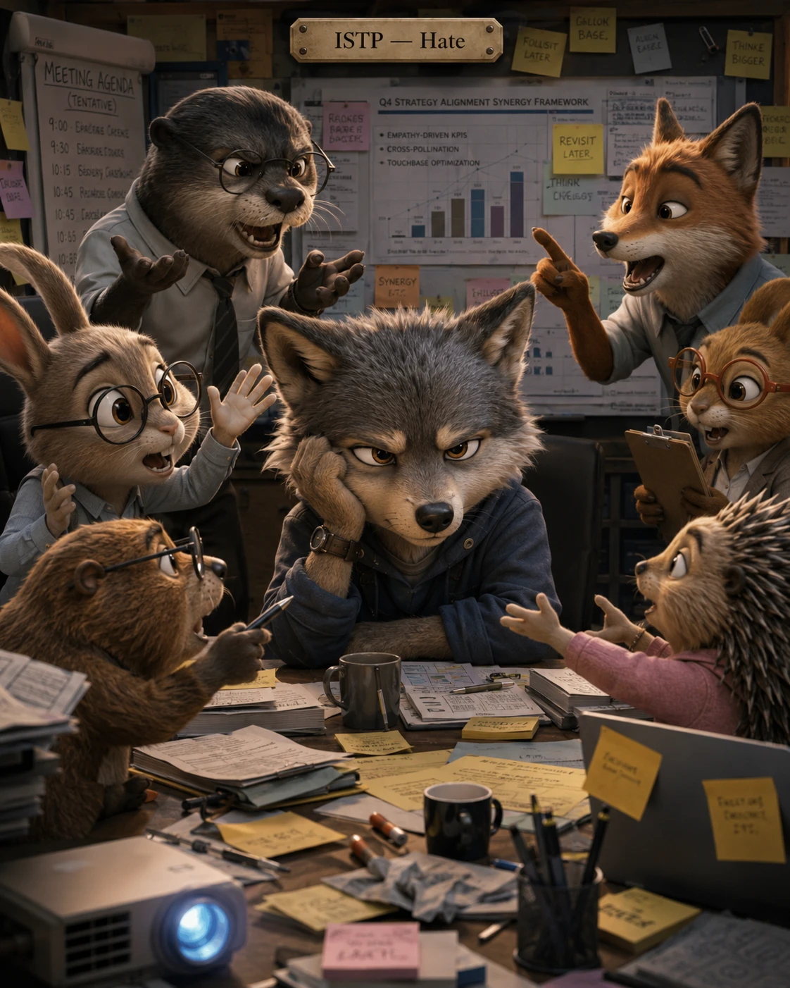 Office Zoo Meeting Mayhem jigsaw puzzle