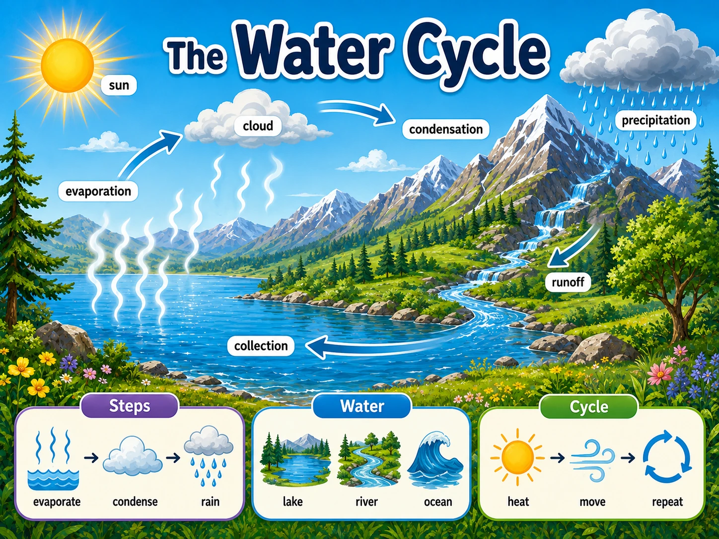Planet Water Cycle Diagram jigsaw puzzle