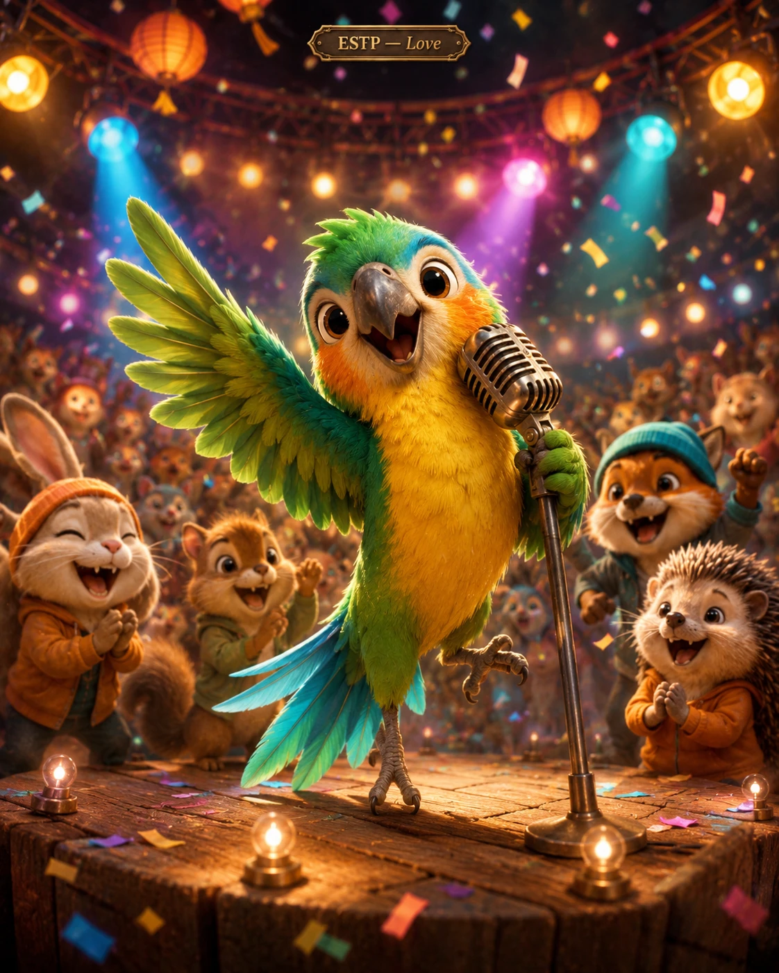 Feathered Star on Stage jigsaw puzzle
