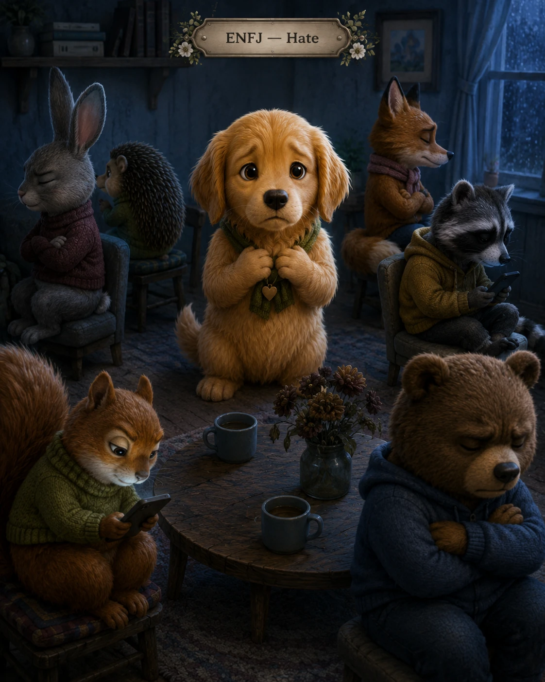 Sad Animals Group Meeting jigsaw puzzle