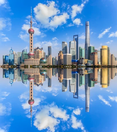 Reflected City Skyline