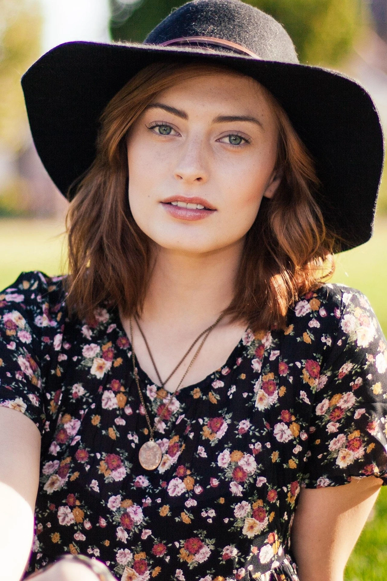 Floral Portrait in Black