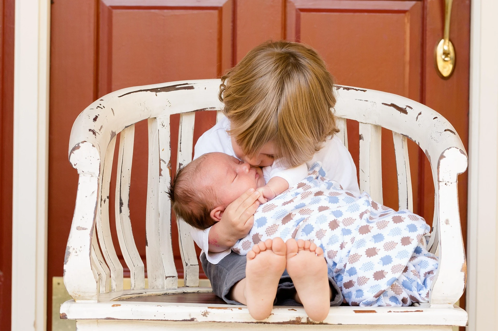 Sweet Sibling Kiss