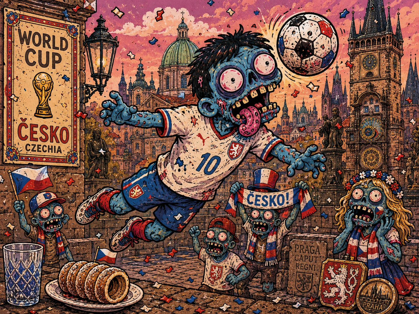 Zombie Soccer Prague Match jigsaw puzzle