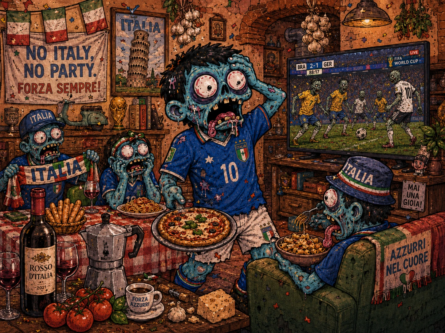 Azzurri Zombie Match Night jigsaw puzzle