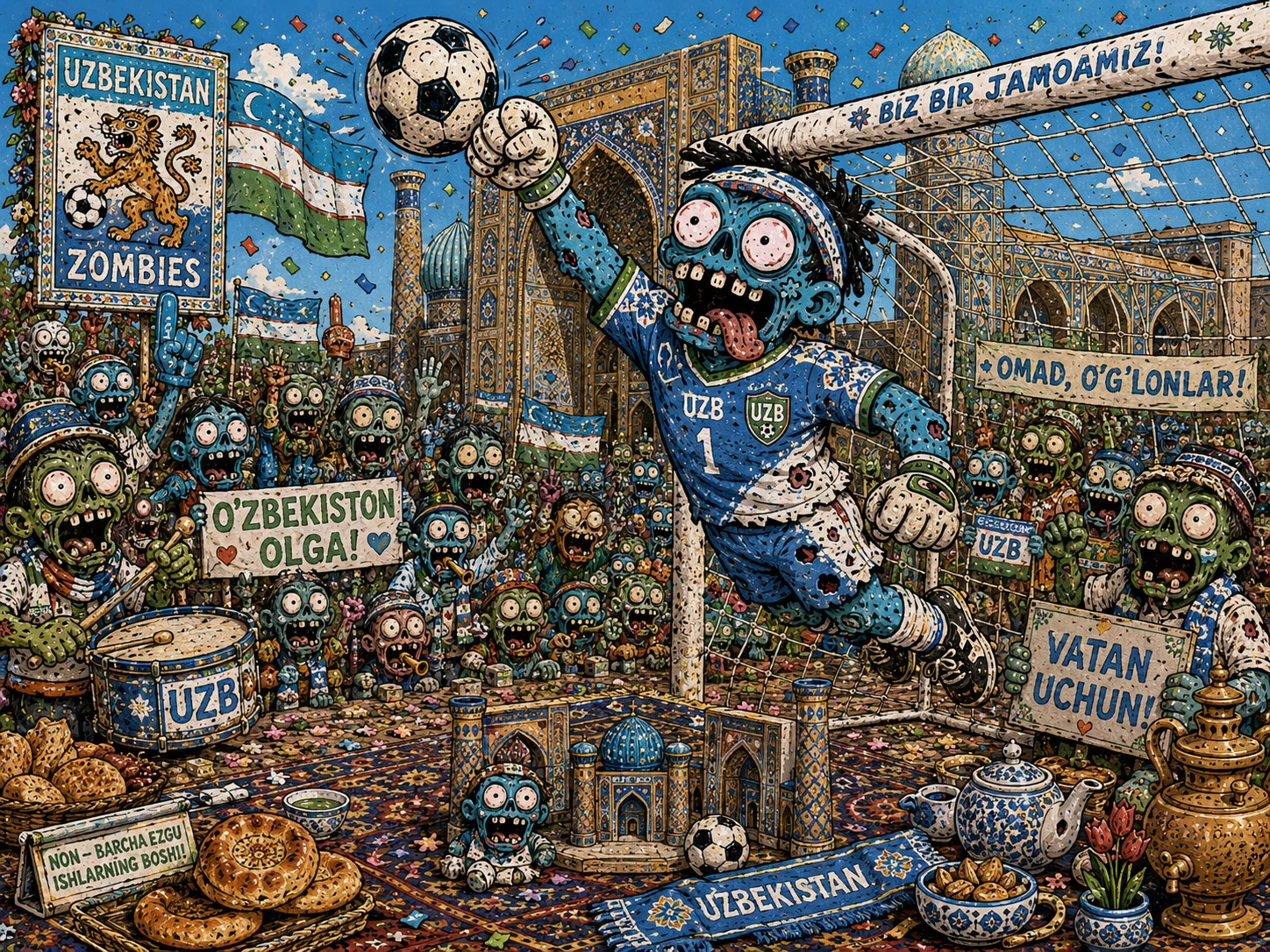 Zombie Soccer Showdown jigsaw puzzle