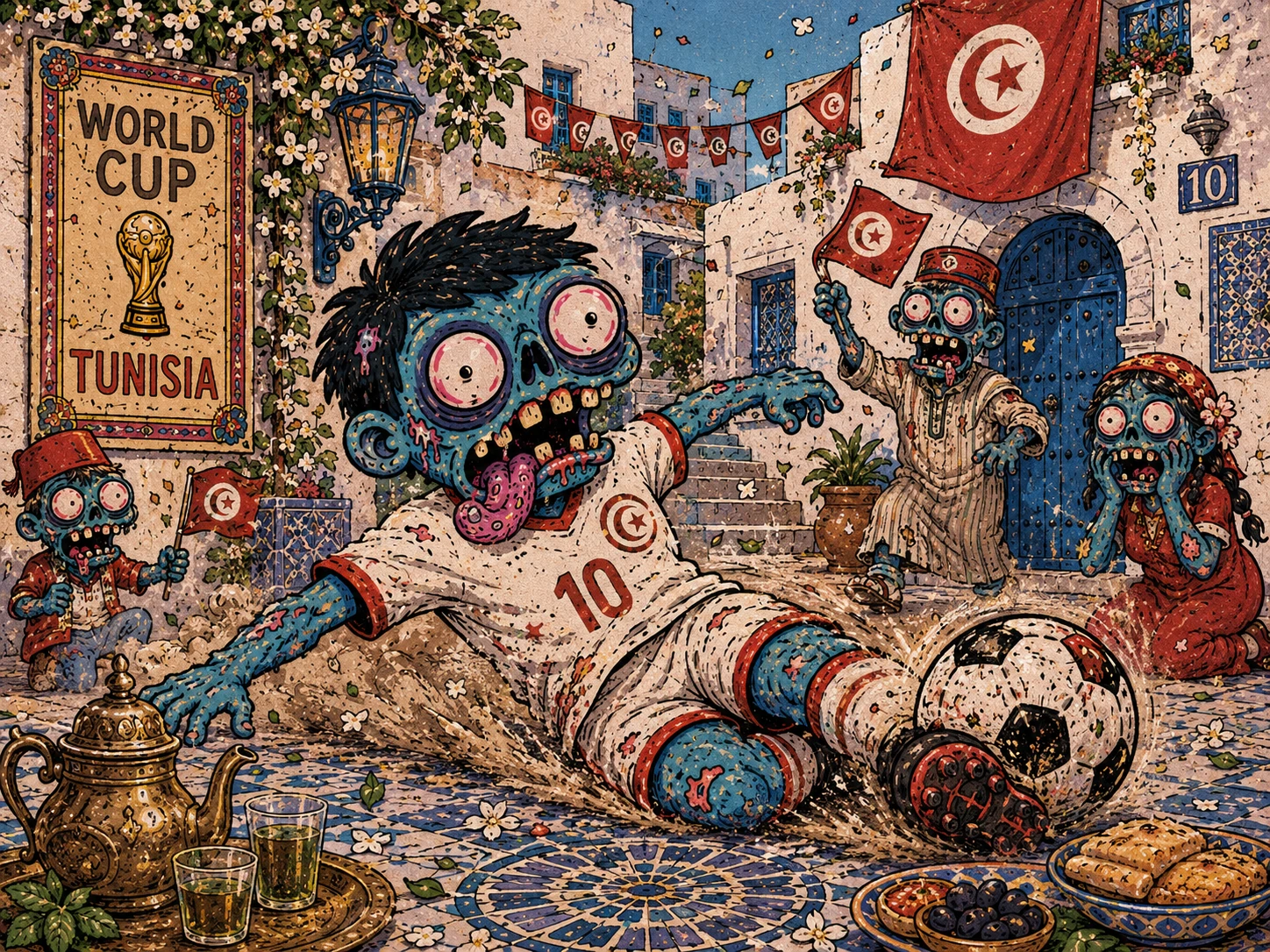 Zombies World Cup Kickoff jigsaw puzzle