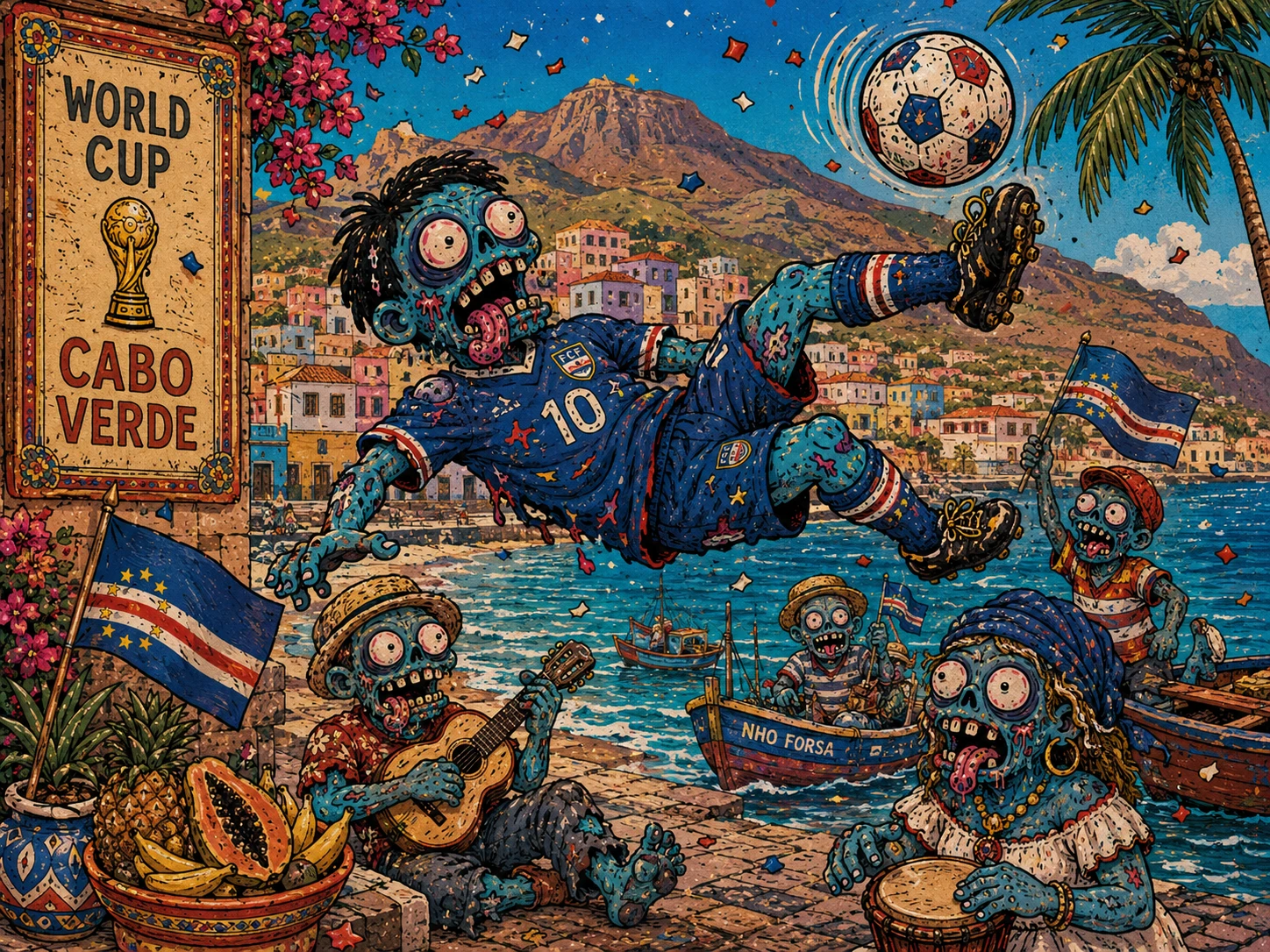Tropical Zombie Soccer Match jigsaw puzzle