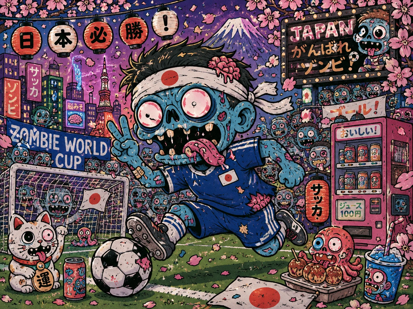 Zombies at the Goal jigsaw puzzle