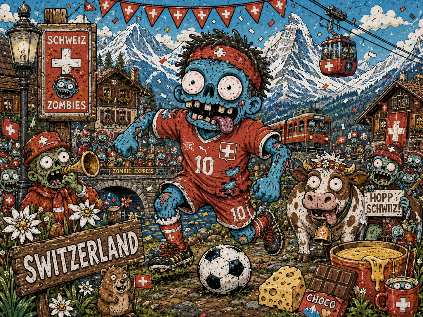 Swiss Zombie Soccer Mashup jigsaw puzzle