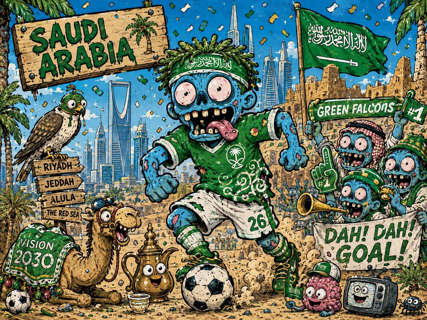 Desert Zombie Goal Frenzy jigsaw puzzle