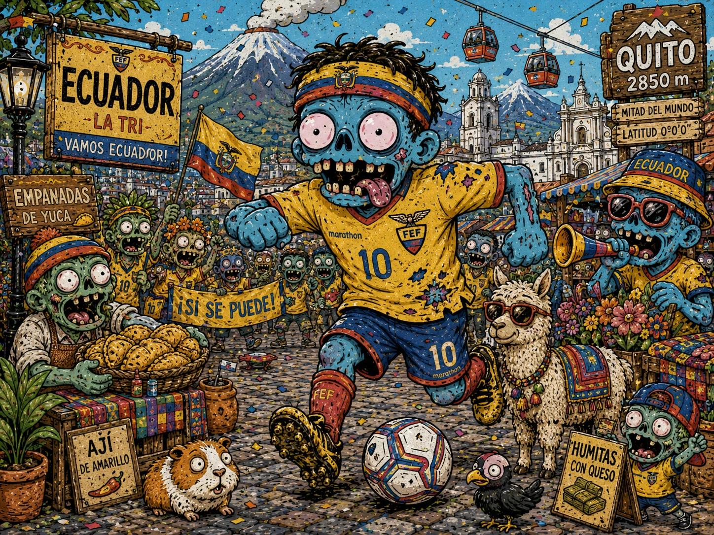 Zombie Soccer Street Party jigsaw puzzle