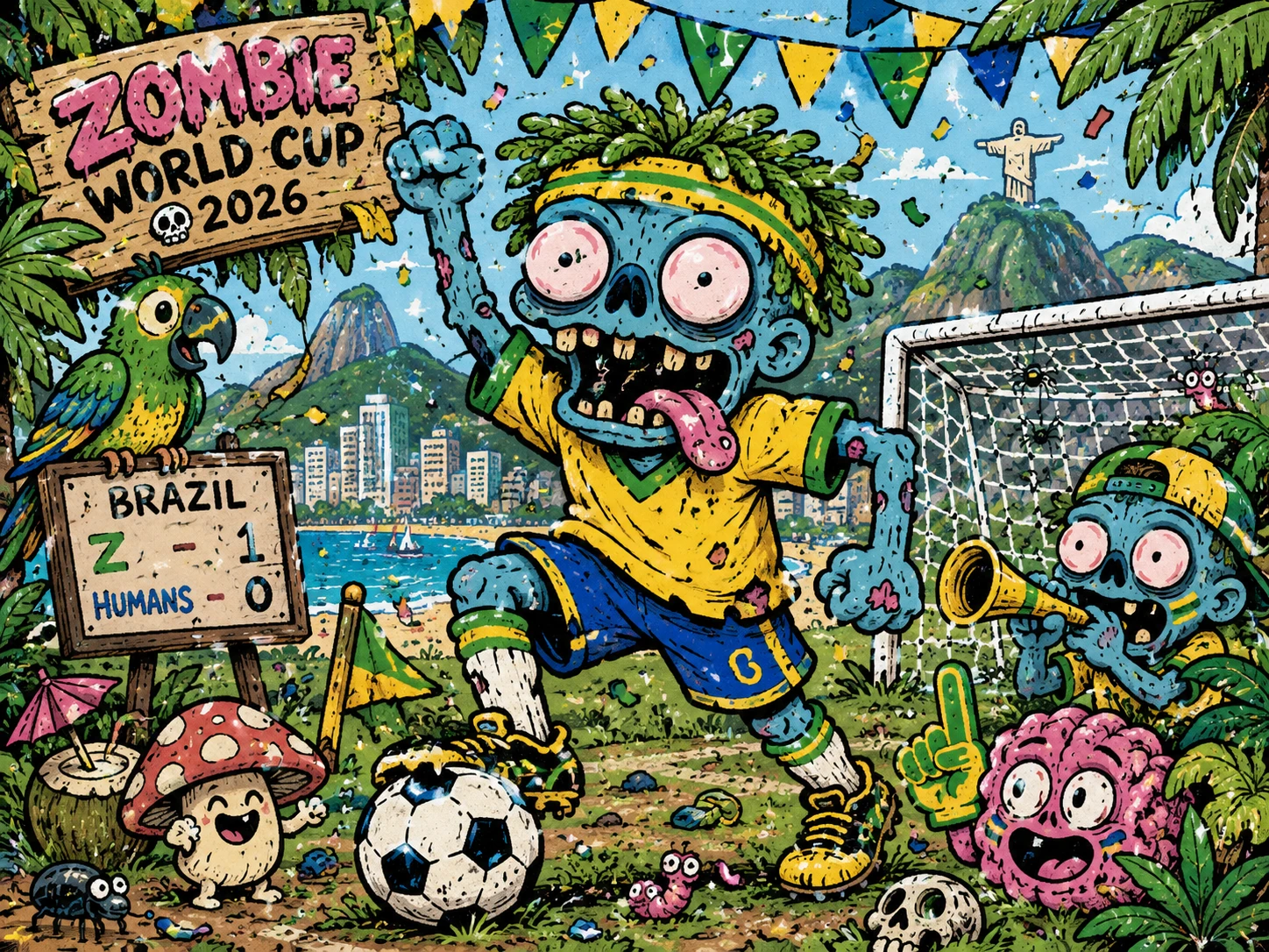 Zombies World Cup Kickoff jigsaw puzzle
