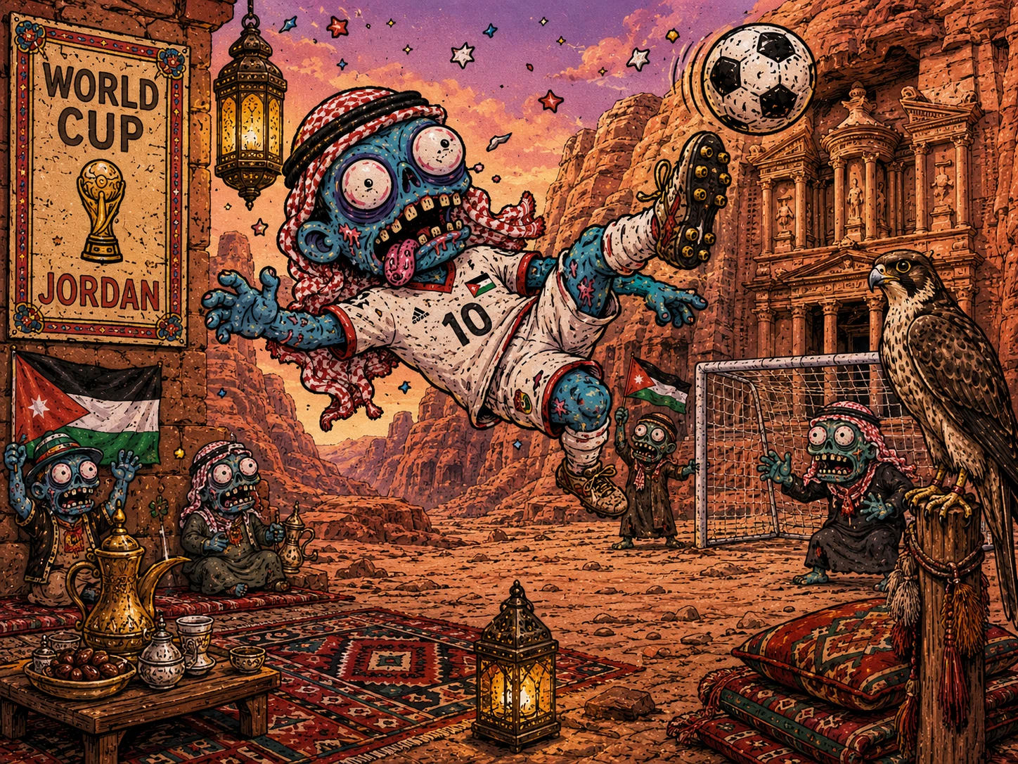Petra Desert Soccer Zombies jigsaw puzzle