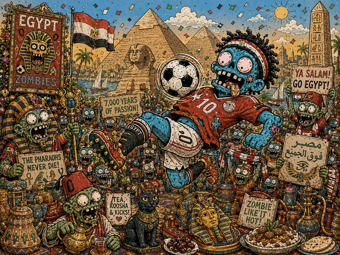Soccer Zombies in Egypt jigsaw puzzle