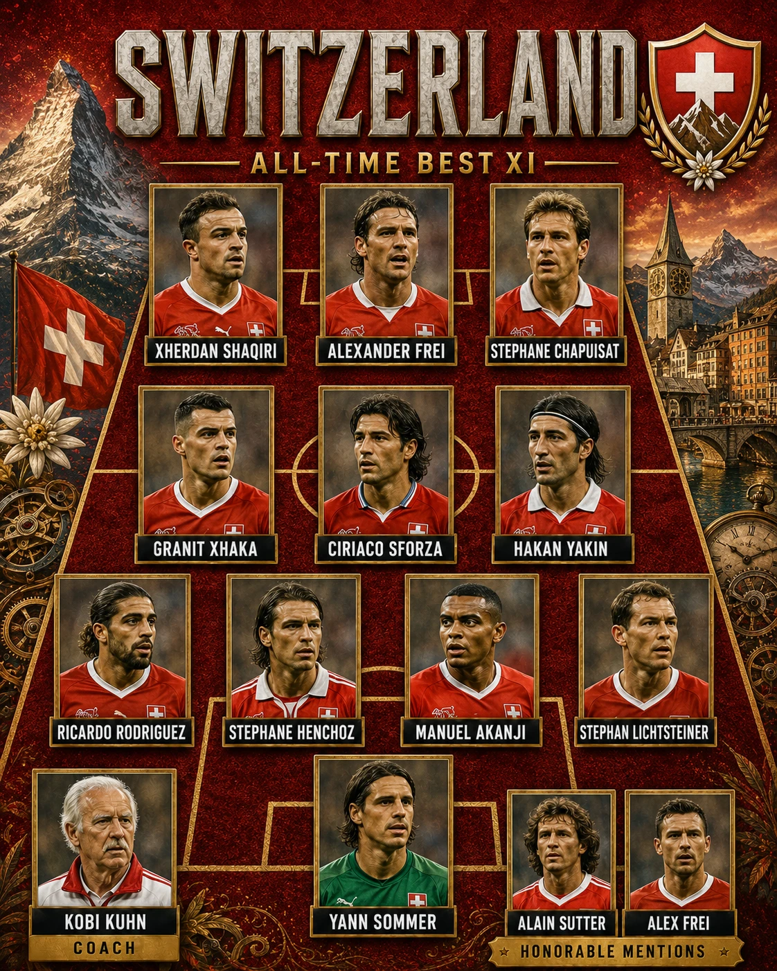 Swiss Football Legends jigsaw puzzle