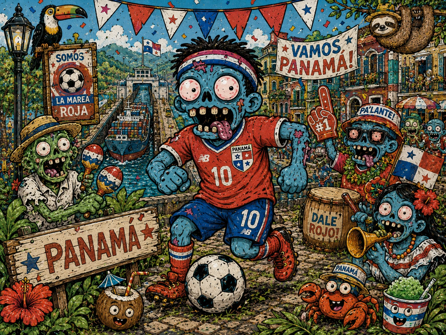 Panama Canal Zombie Soccer jigsaw puzzle