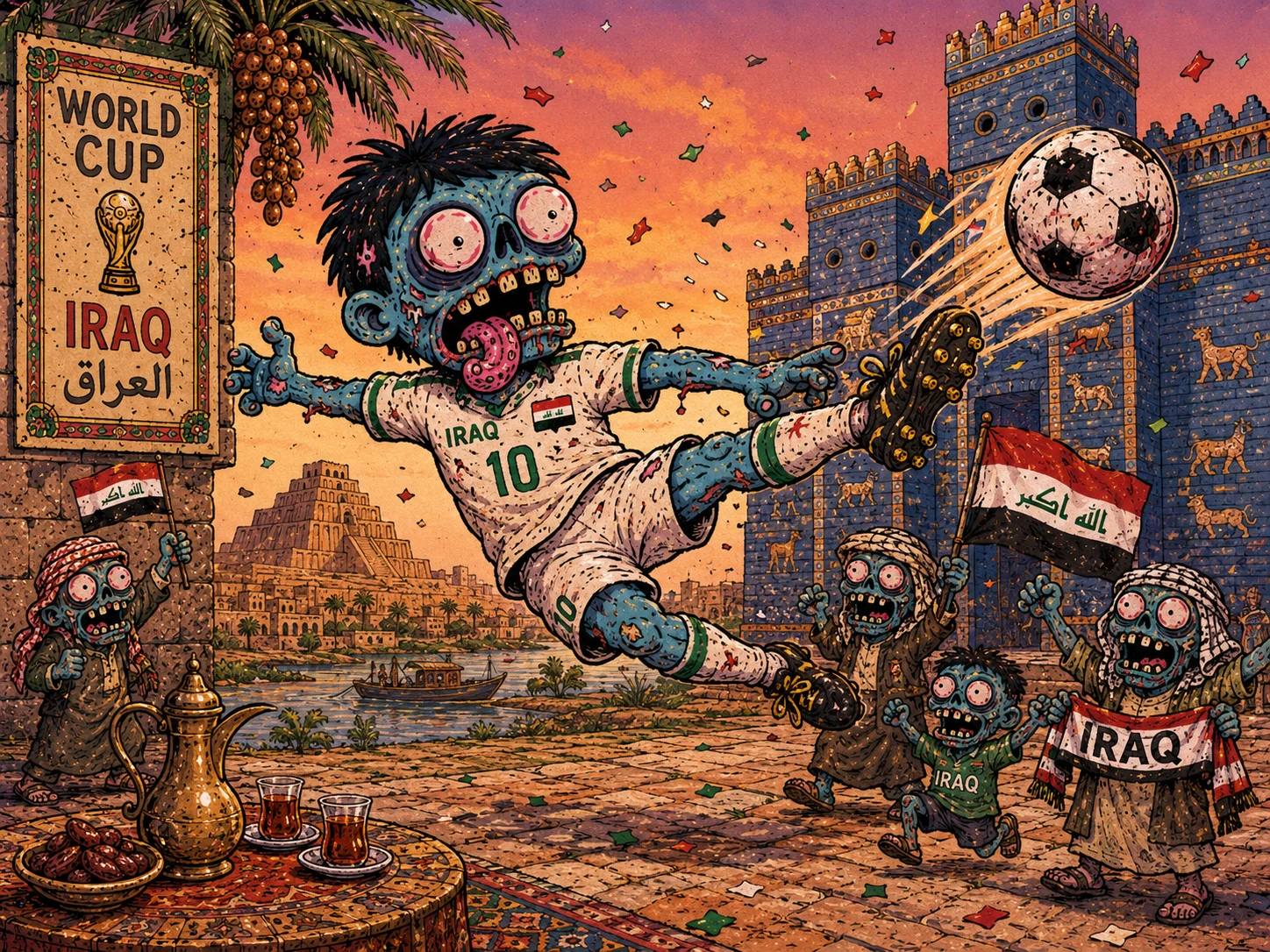 The Zombie Soccer Match jigsaw puzzle